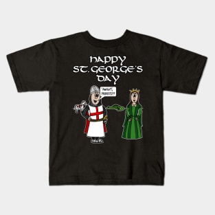 St George's Day England Dragon Princess English Funny Kids T-Shirt